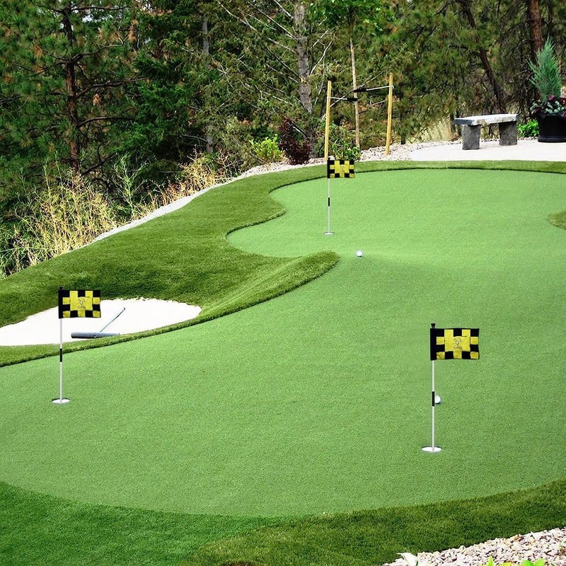 2BUT Standard Tobacco Road Golf Club Pin Flag Practic Putting Green Golf Flag For Backyard Garden Double-Sewn 600D Nylon Miniature Pin Flag Regulation Tube Flag(8"x6") - Image 4